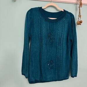 Vintage beaded embroidered sweater